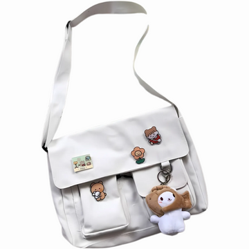 Harajuku Canvas Messenger Bag Kawaii Shoulder School Crossbody