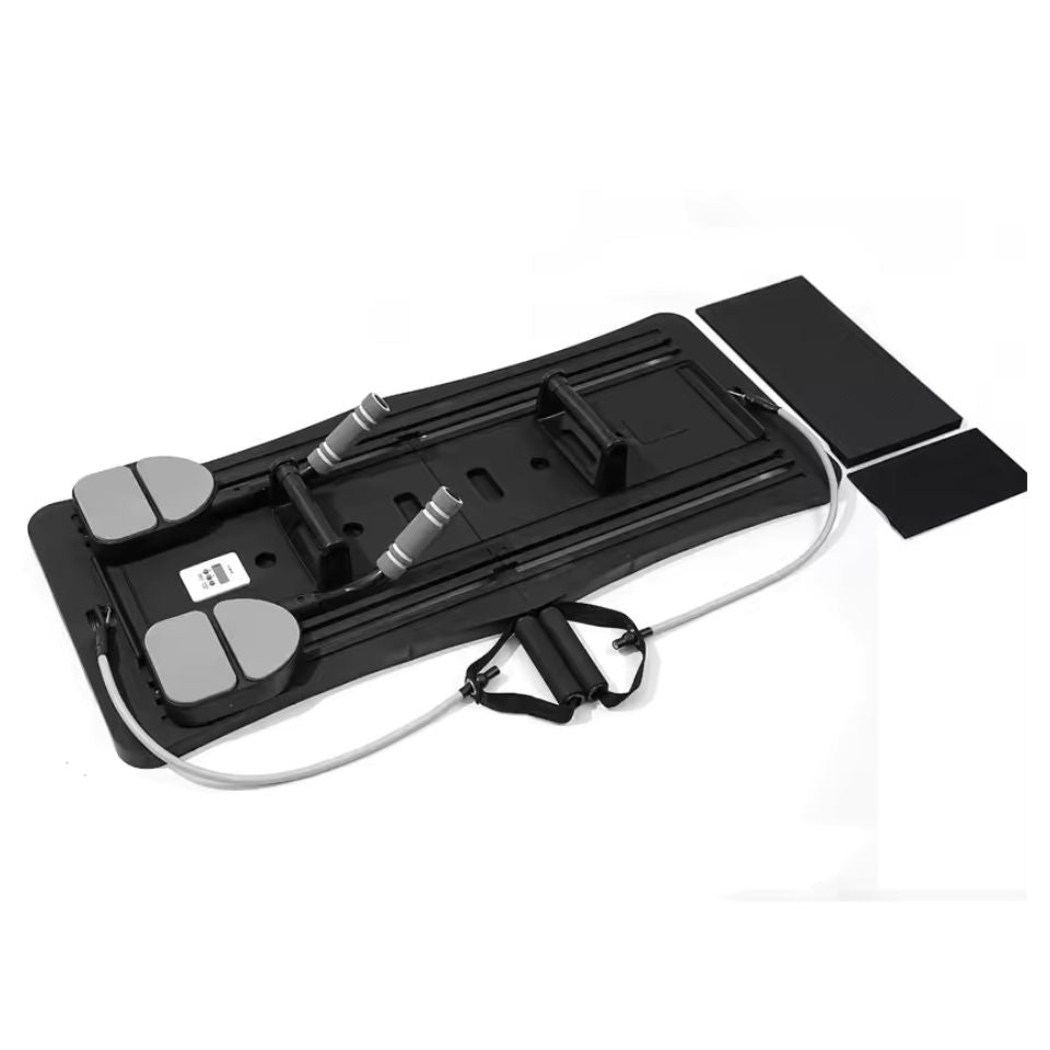 Foldable 5-in-1 Pilates Push-Up Board with LED Timer for Home Workouts
