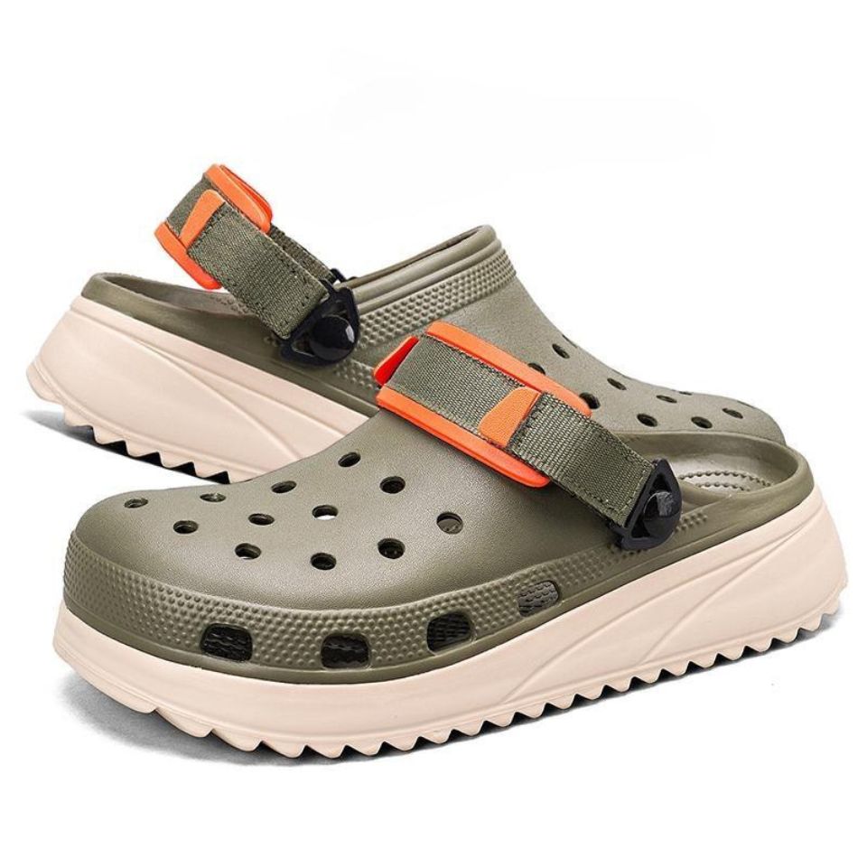 Men's Garden Sandals Breathable Thick Sole Adjustable Strap Slip-On