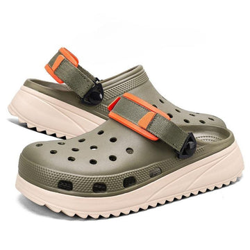Men's Garden Sandals Breathable Thick Sole Adjustable Strap Slip-On