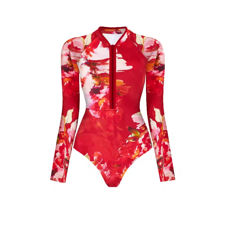 Women's Long Sleeve Swimsuit Set with Cover Up Skirt or Pants