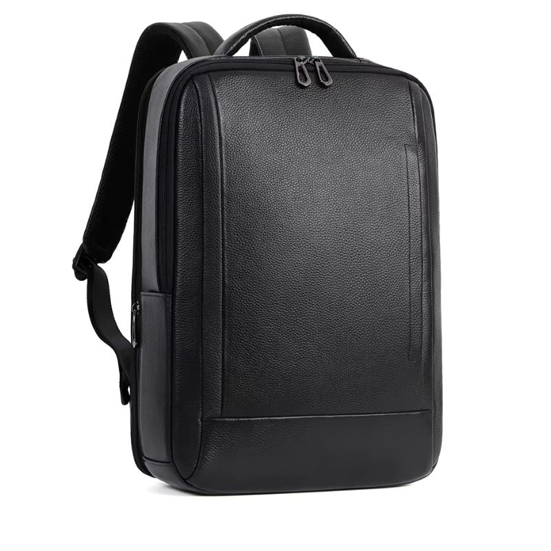 Premium Genuine Leather Laptop Backpack – Business And Travel Bag with USB Charging Port