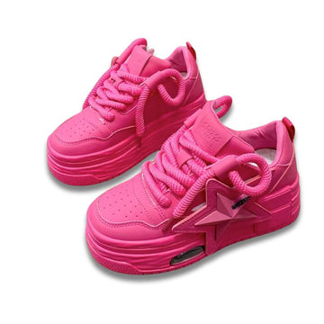 Women’s Platform Star Sneakers Chunky Casual Walking Shoes for Everyday Comfort