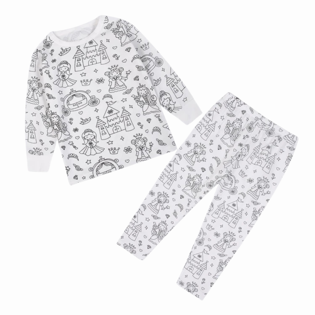 Kids Color Your Own Pajamas DIY Two Piece Cotton Set
