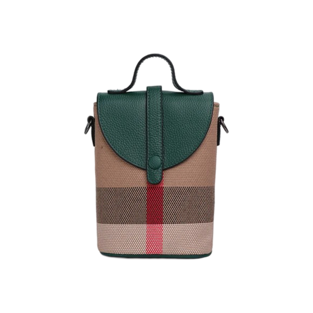 Chic Mini Lattice Canvas Crossbody Bag - Fashionable & Functional