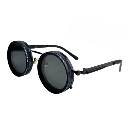 Adjustable ND9 Polarized Round Sunglasses UV400 Protection