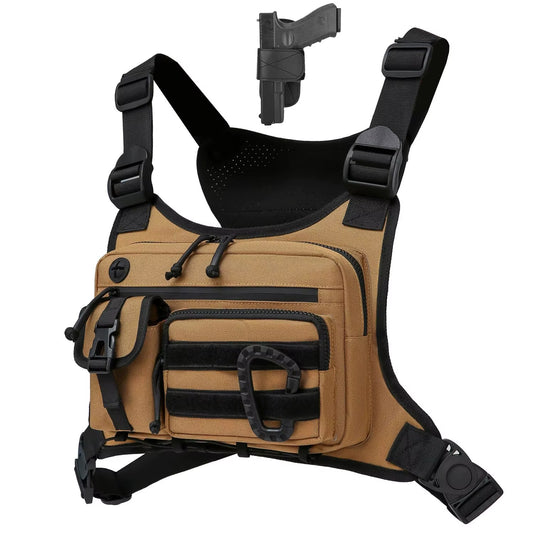 Tactical Chest Bag Vest Rig – Adjustable, Waterproof, Multi-Pocket Utility Pack