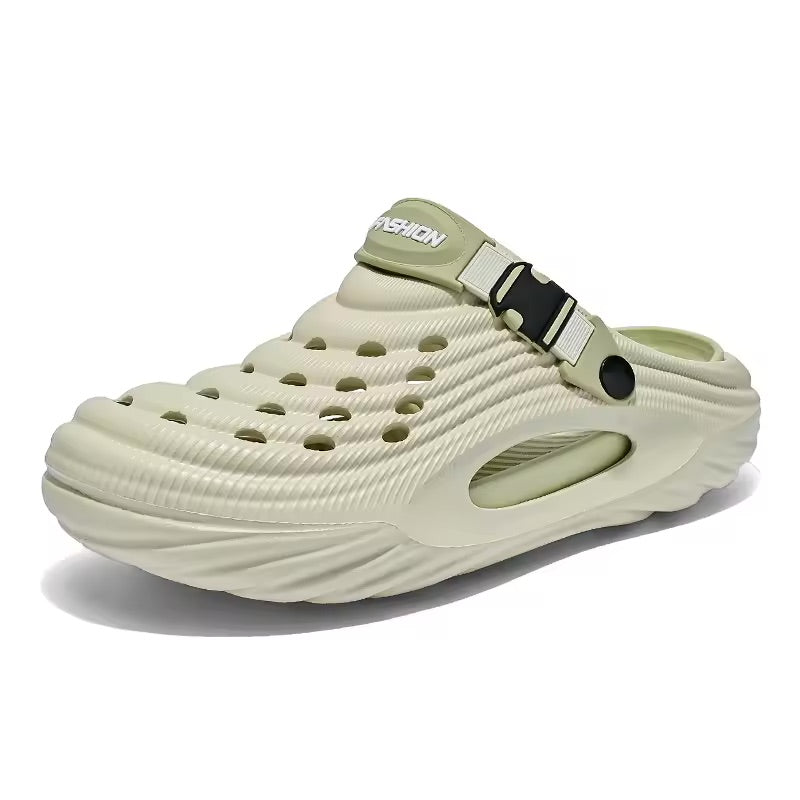 Men's Breathable Clogs with Soft Sole and Adjustable Heel Strap for Indoor and Outdoor Use