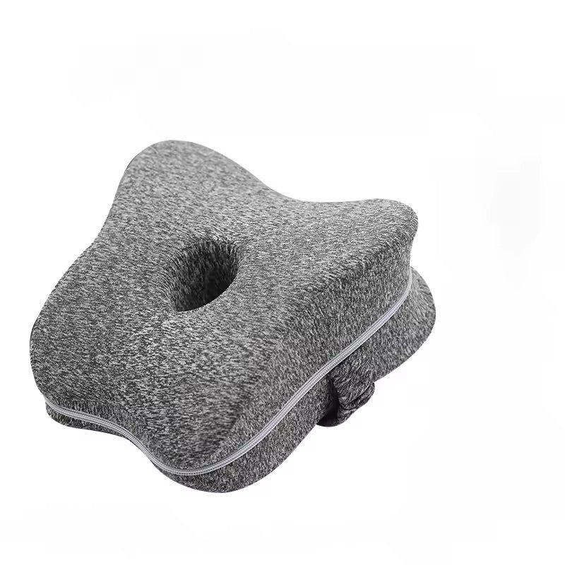 Orthopedic Memory Foam Knee Pillow for Side Sleepers with Strap