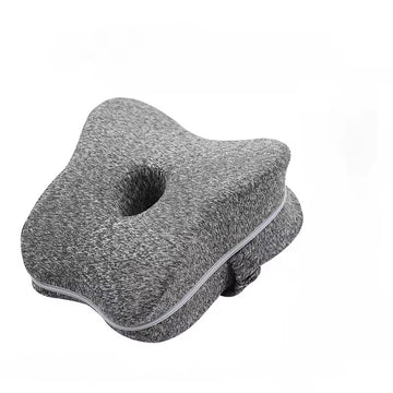Orthopedic Memory Foam Knee Pillow for Side Sleepers with Strap